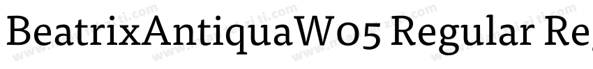 BeatrixAntiquaW05 Regular Regular字体转换